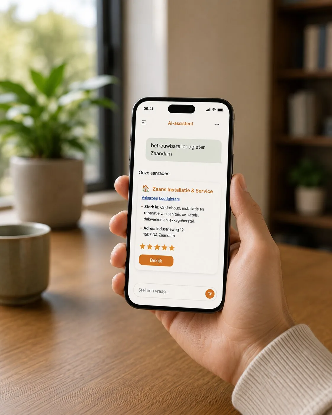 Searchtrends getoond als AI-antwoord op een telefoon