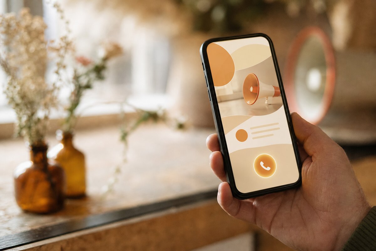 Telefoon met een online advertentie