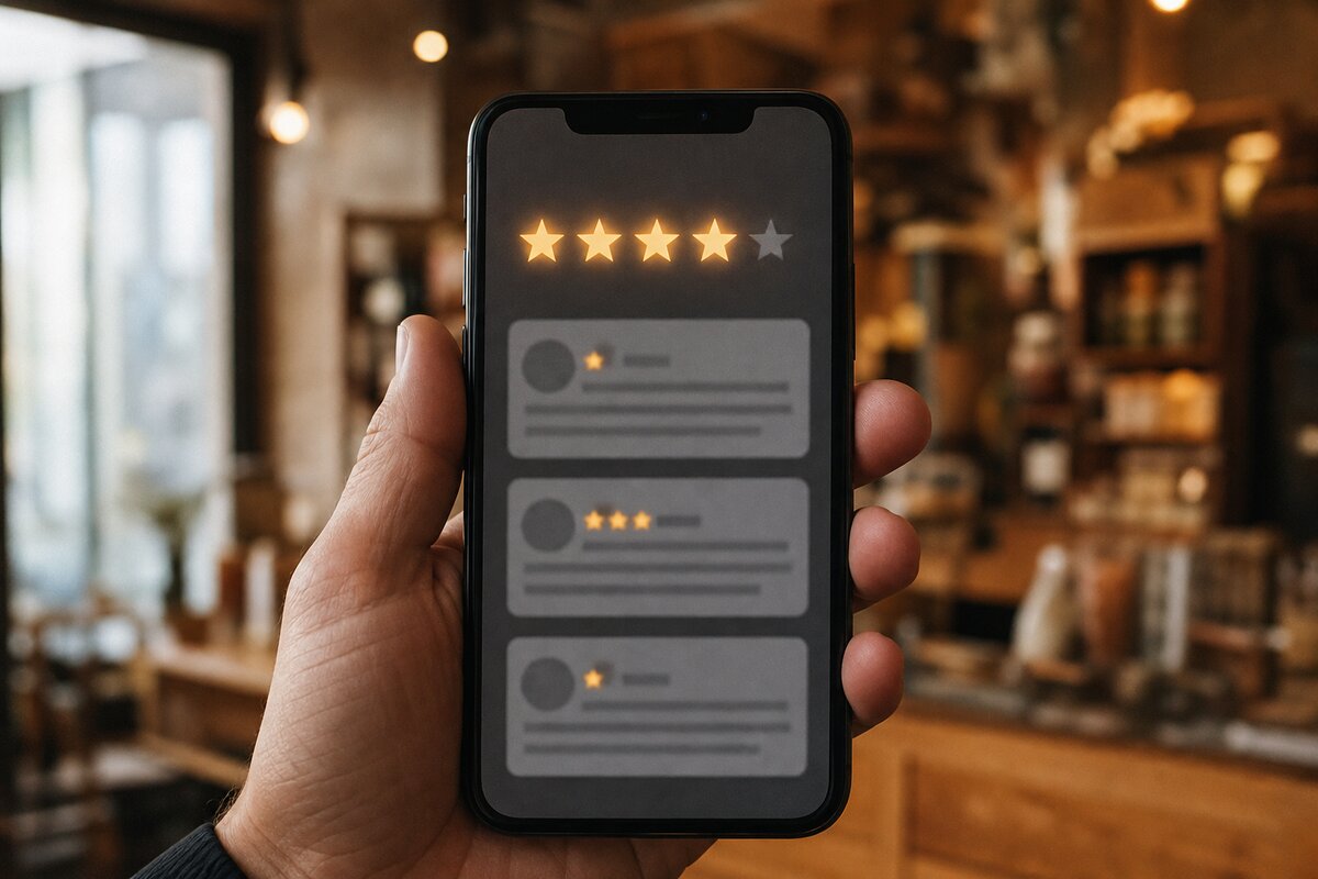 Telefoon met een verdachte review